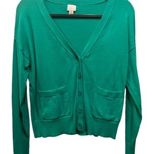 A New Day Women’s Emerald Green Button Down Cardigan Sweater St Patricks Target